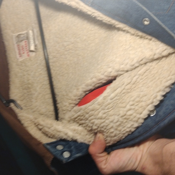 Saddle King Western1970s Sherpa lined Blue jean jacket - Picture 5 of 6